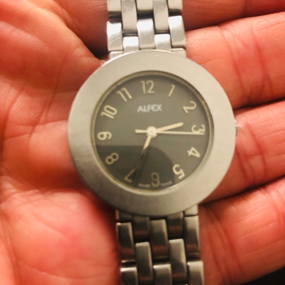 Fox Silver Stainless Steel Watch with Gray Dial
